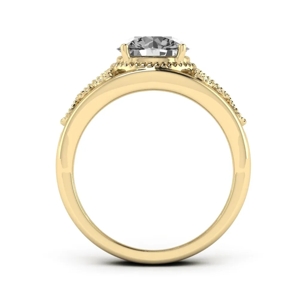2.11 d.e.w cts Margaret Moissanite Ring