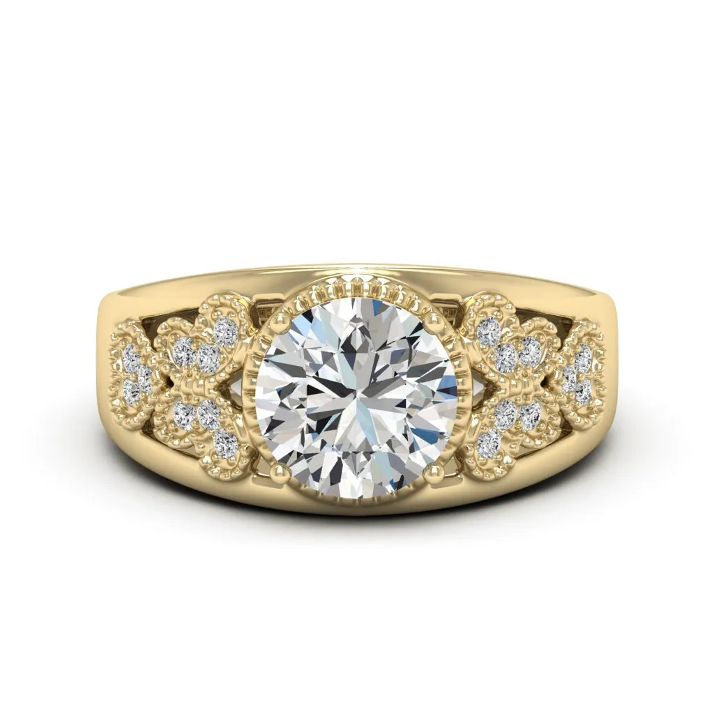 2.11 d.e.w cts Margaret Moissanite Ring