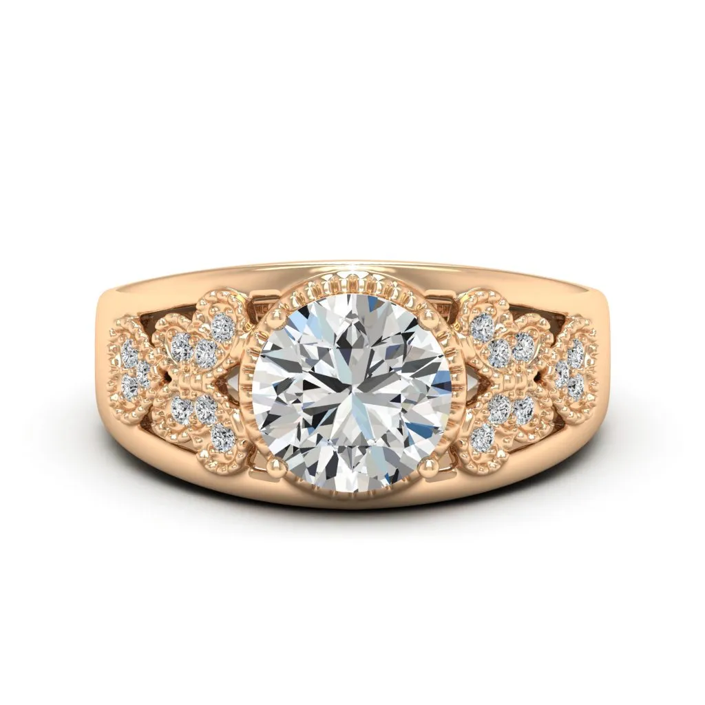 2.11 d.e.w cts Margaret Moissanite Ring