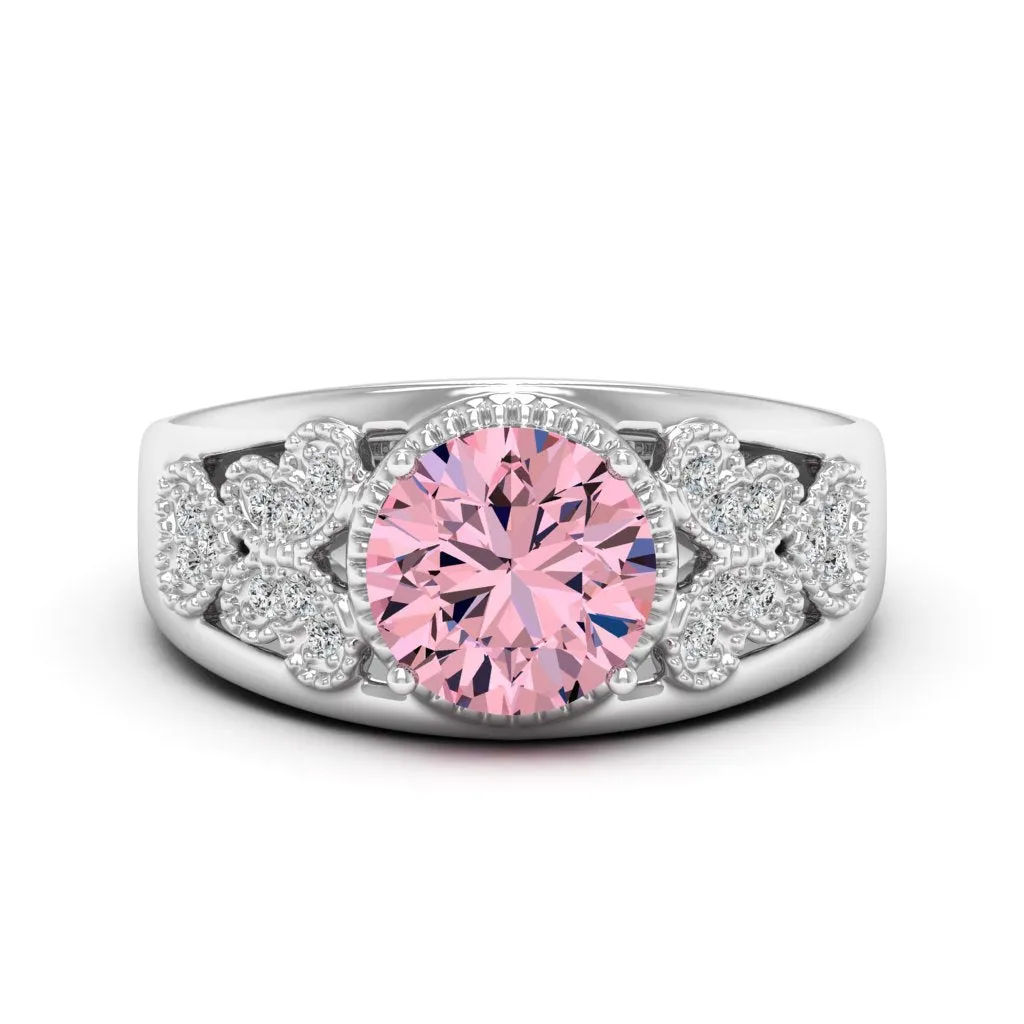 2.11 d.e.w cts Margaret Moissanite Ring