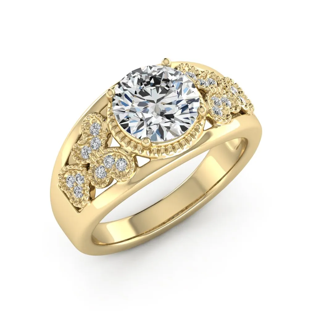 2.11 d.e.w cts Margaret Moissanite Ring