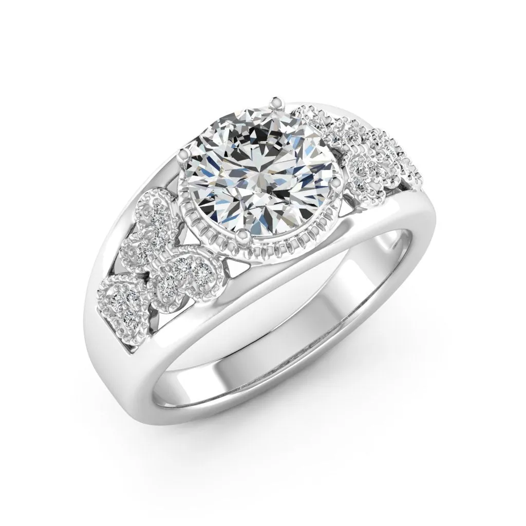 2.11 d.e.w cts Margaret Moissanite Ring
