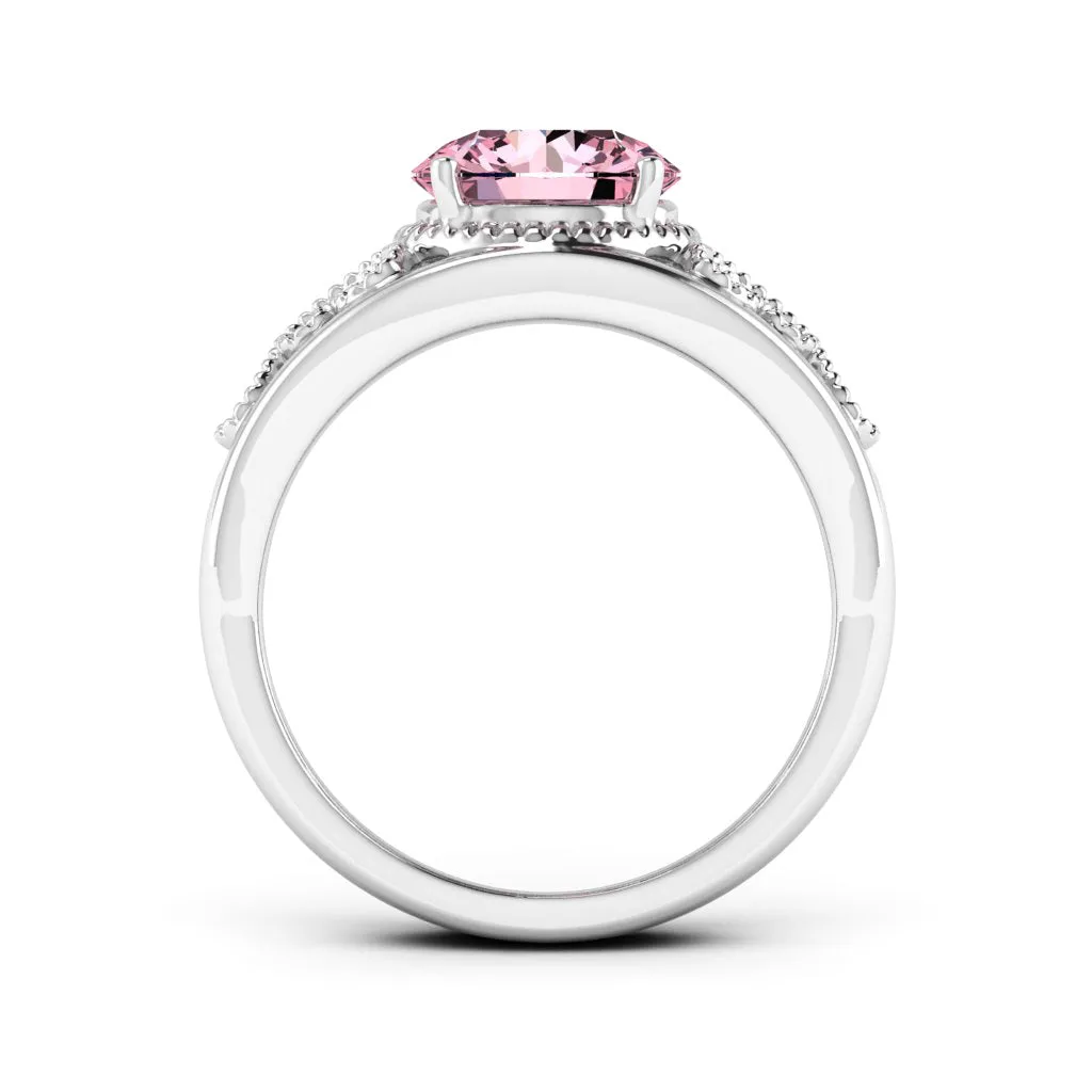 2.11 d.e.w cts Margaret Moissanite Ring