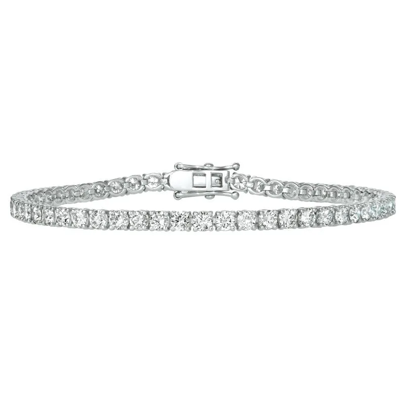 2.28 CT Natural Diamond Tennis Bracelet G-H SI 14K White Gold 8 inches B5882-2I
