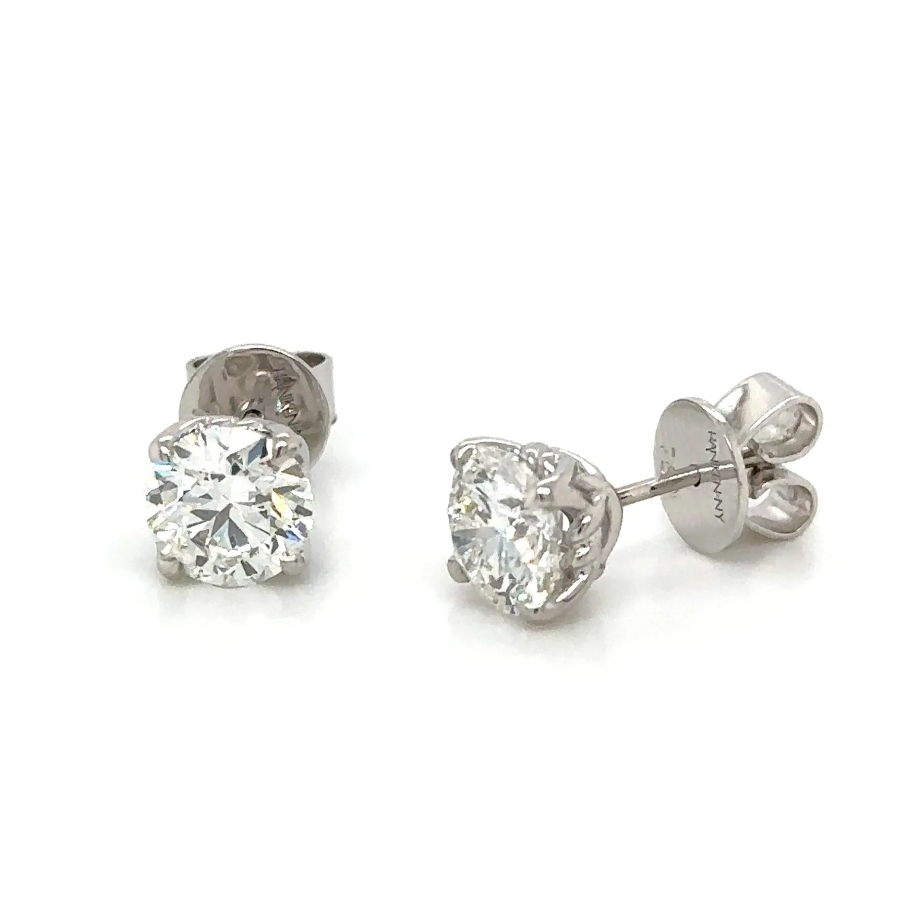 2.34ct tw Perfect Match Round Brilliant-cut IGI certified Lab Diamond Stud Earrings