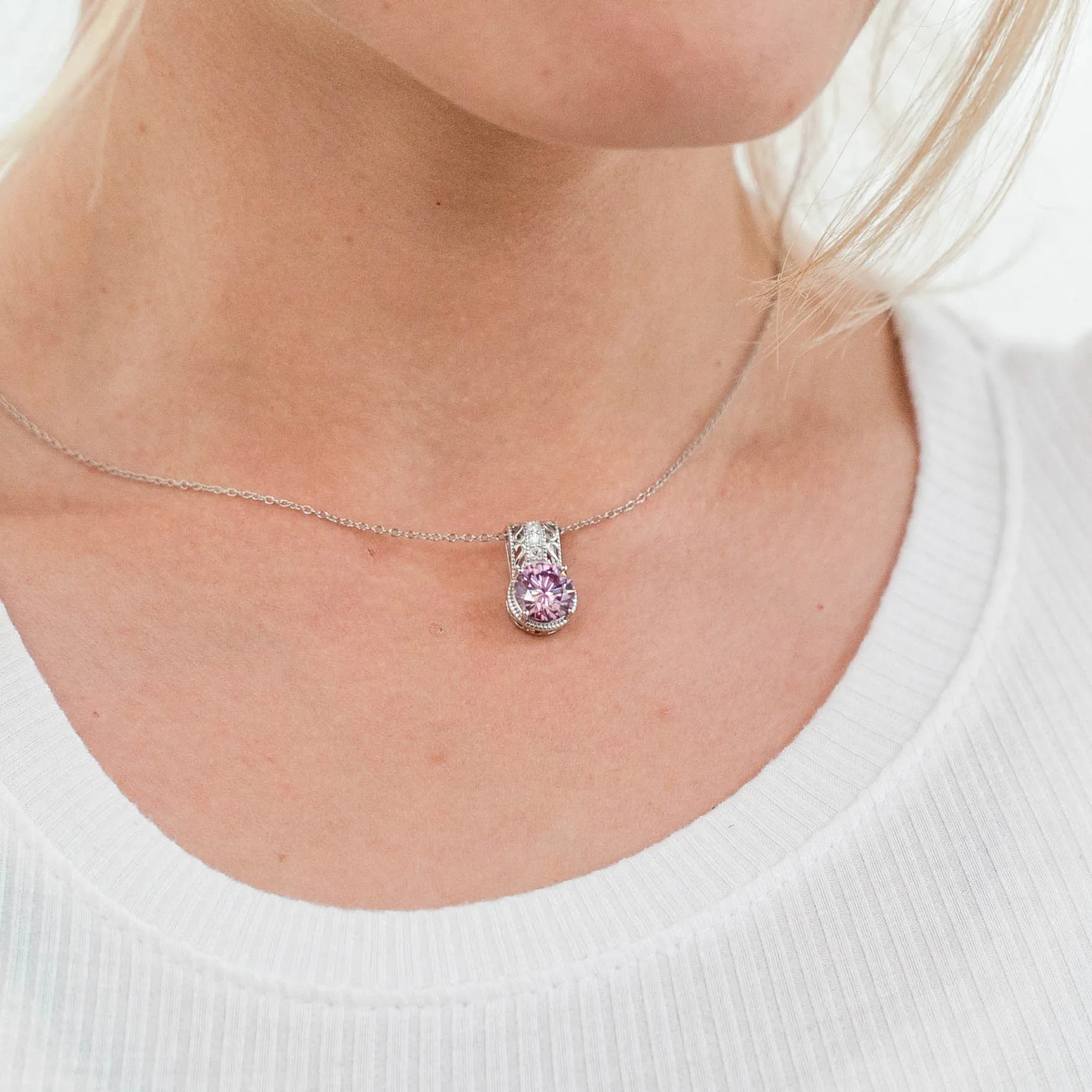 2.81 d.e.w cts Laryssa Moissanite Necklace
