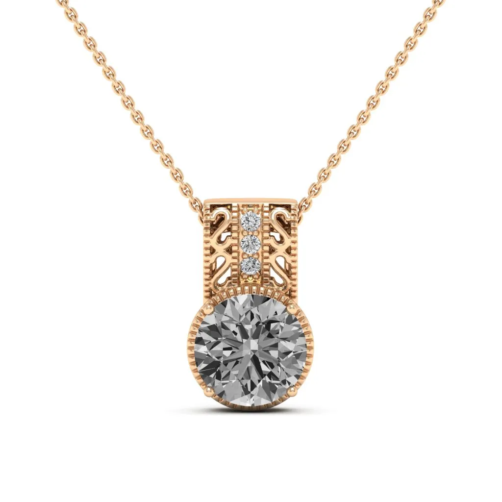 2.81 d.e.w cts Laryssa Moissanite Necklace