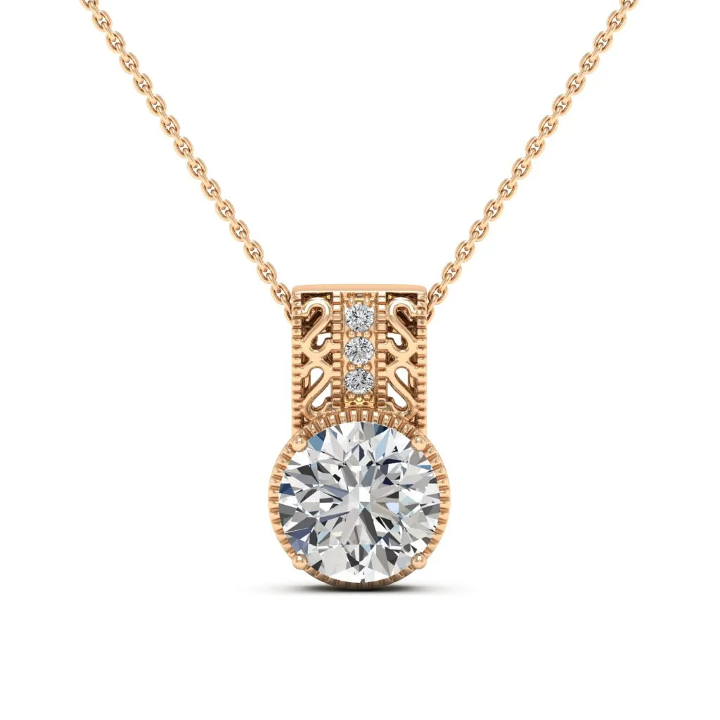 2.81 d.e.w cts Laryssa Moissanite Necklace