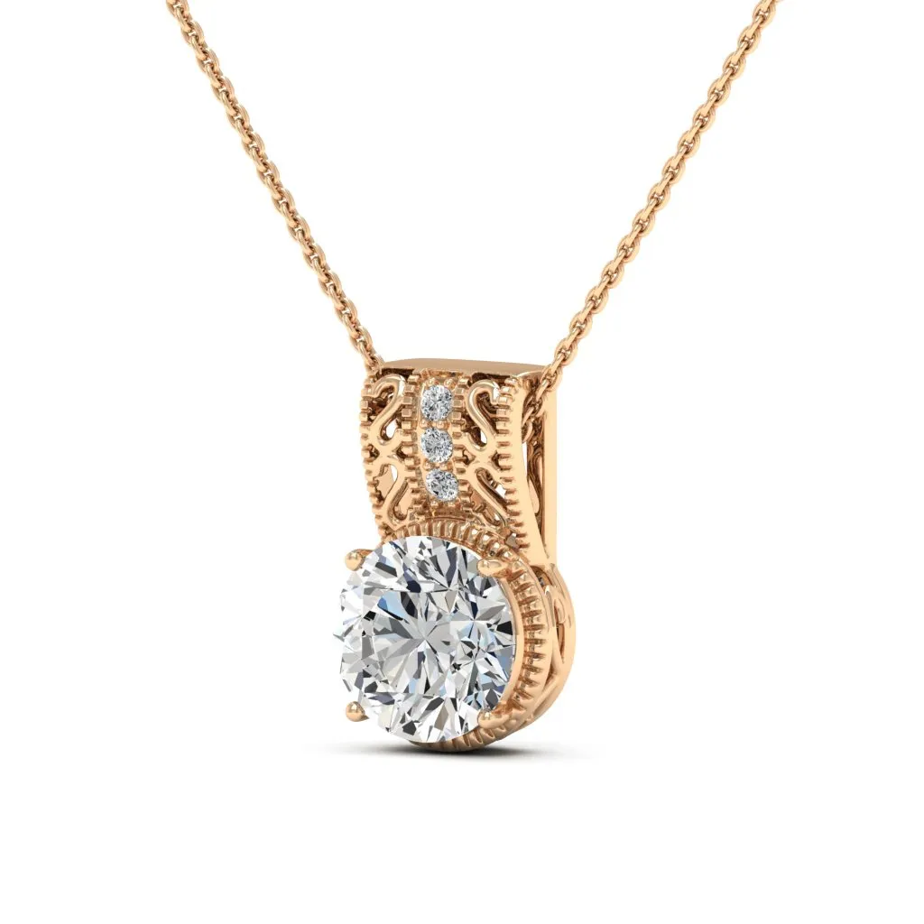 2.81 d.e.w cts Laryssa Moissanite Necklace