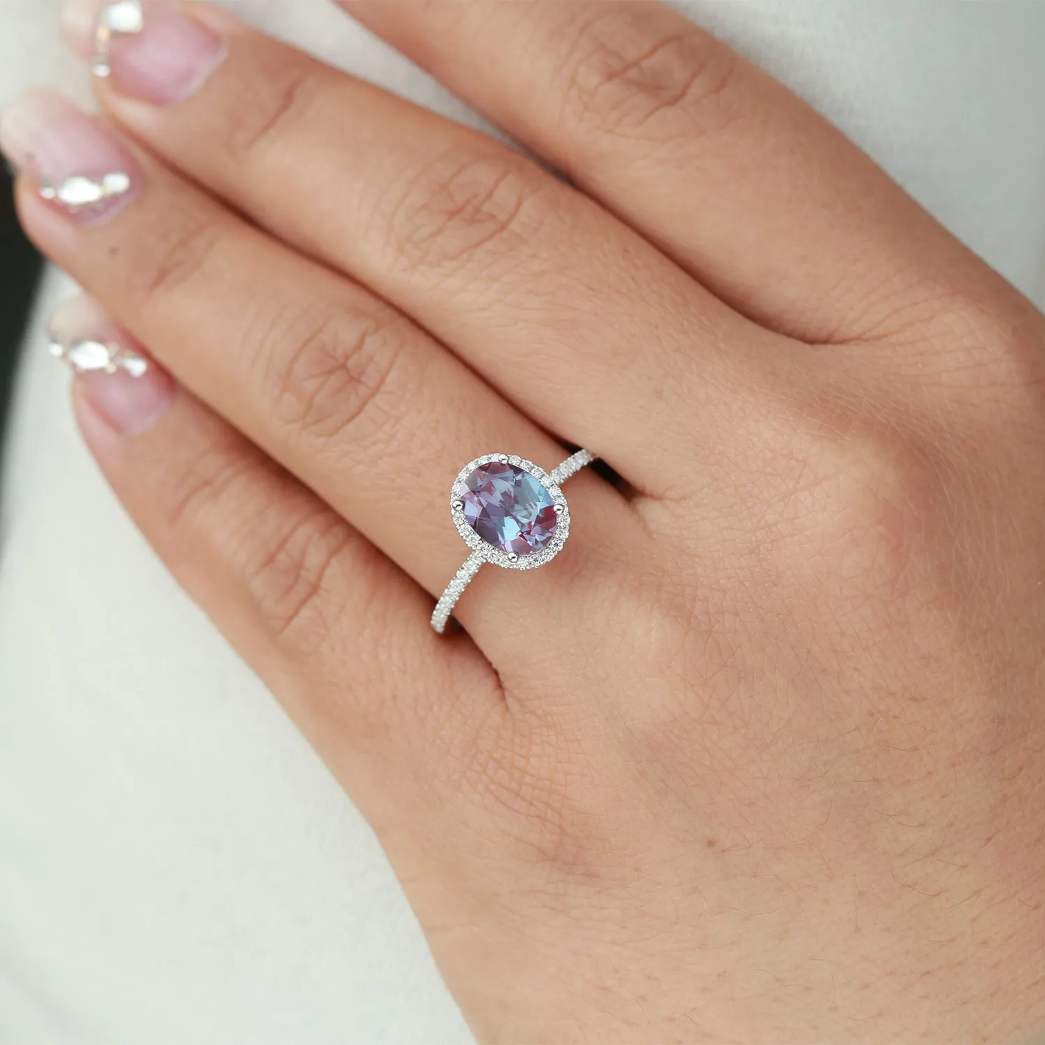 2ct Oval Colorless Moissanite Rose Gold Ring