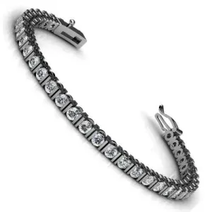 3.00-5.00 CT Round Cut Diamonds - Tennis Bracelet