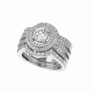 3PC DIAMOND RING 14K GOLD (1.74 CTW)