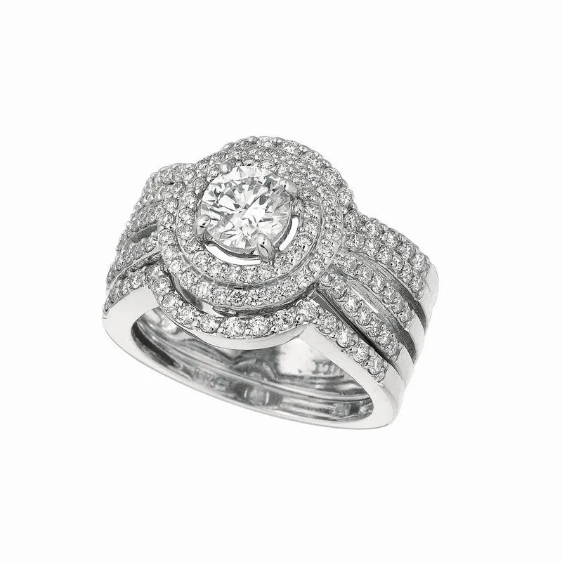 3PC DIAMOND RING 14K GOLD (1.74 CTW)