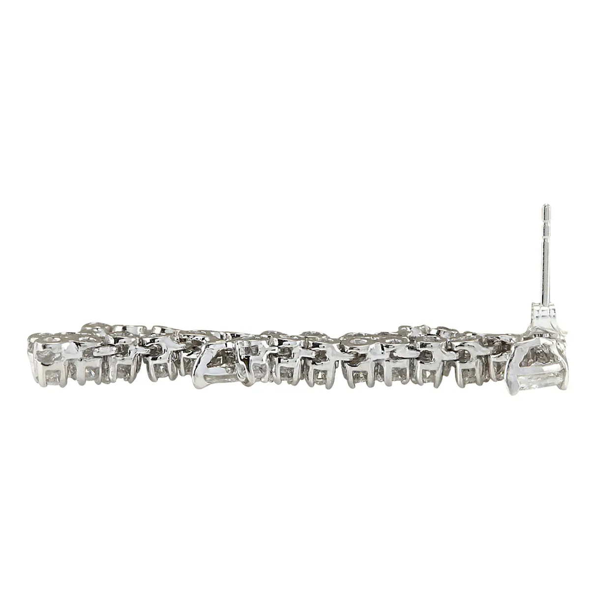4.00 Carat Natural Diamond 14K White Gold Earrings