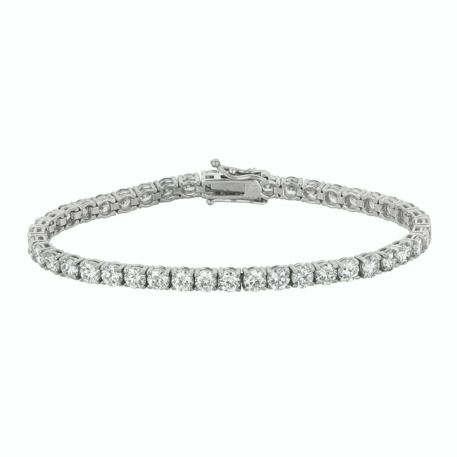 4.65 Carat Natural Diamond Tennis Bracelet G SI 14K White Gold 6.5''
