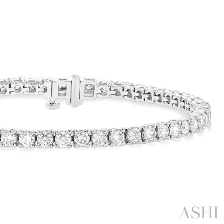 5 ctw Round Cut Diamond Tennis Bracelet in 14K White Gold