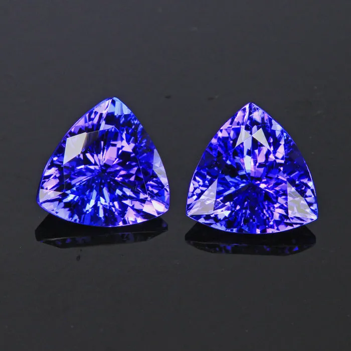 5.02 ct Tanzanite Trilliant Earrings: Customize Your Own