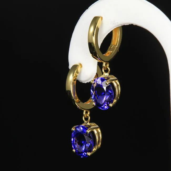5.02 ct Tanzanite Trilliant Earrings: Customize Your Own