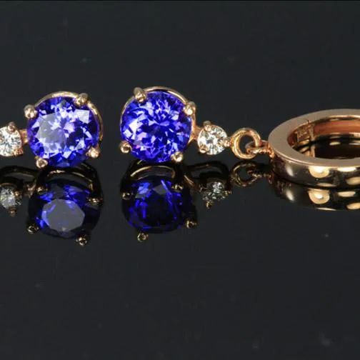 5.02 ct Tanzanite Trilliant Earrings: Customize Your Own