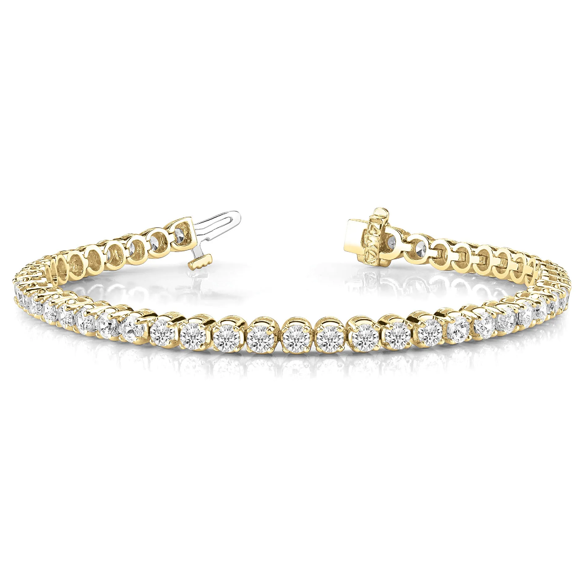 5.15 ctw Round Diamond Tennis Bracelet Four Prong Set