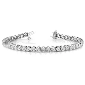 5.15 ctw Round Diamond Tennis Bracelet Four Prong Set