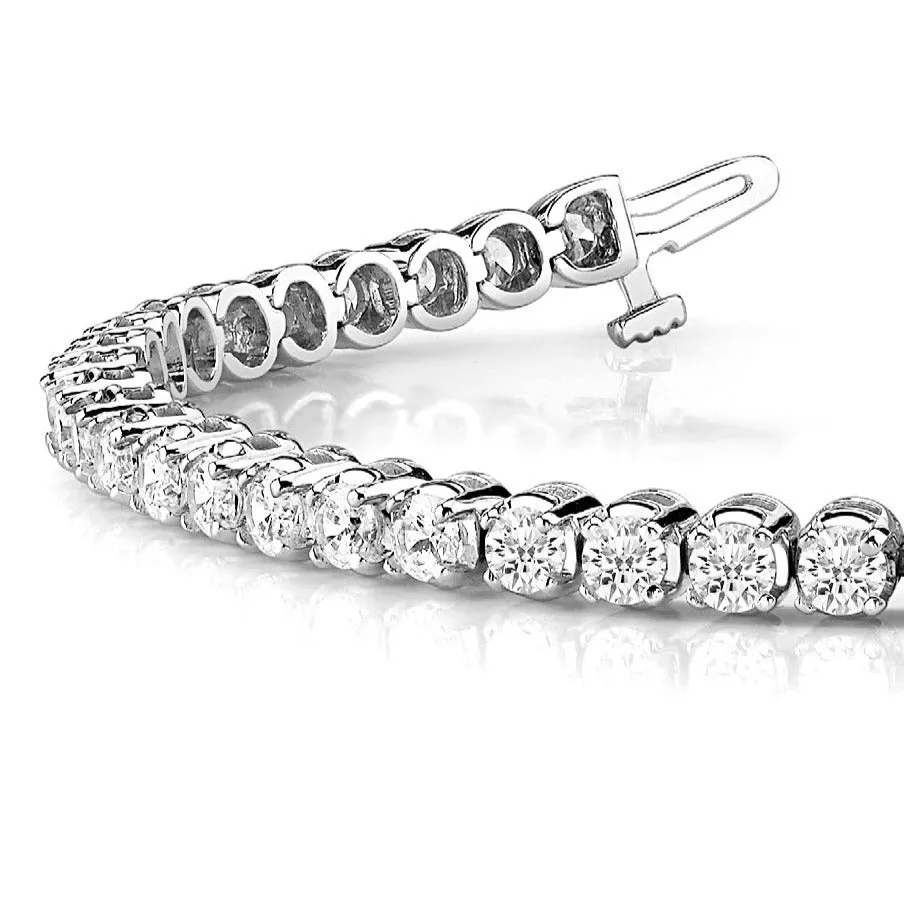 5.15 ctw Round Diamond Tennis Bracelet Four Prong Set