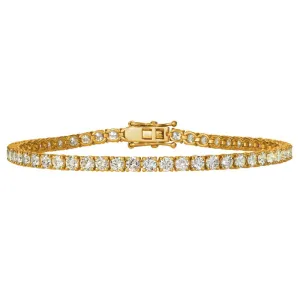 5.35 Carat Natural Diamond Tennis Bracelet G SI 14K Yellow Gold 7.5 inches