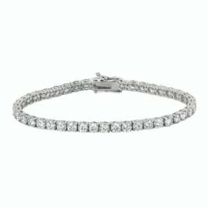 5.71 Carat Natural Diamond Tennis Bracelet G SI 14K White Gold 8 inches
