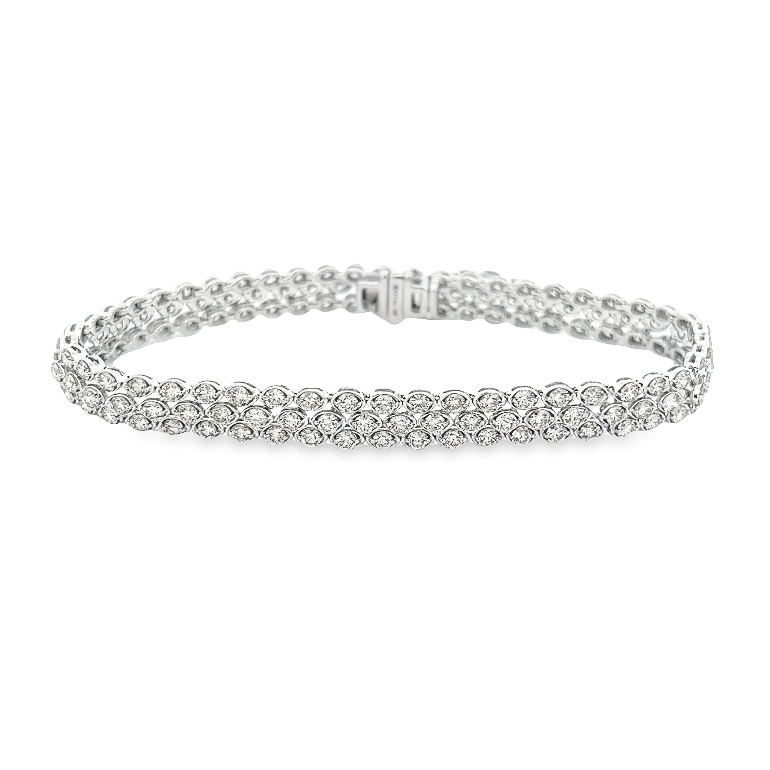 5.80ct 14k White Gold Diamond Bracelet