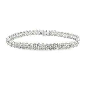 5.80ct 14k White Gold Diamond Bracelet