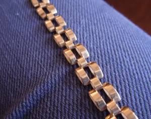 7 inch 1950s Yellow Gold Link Bracelet