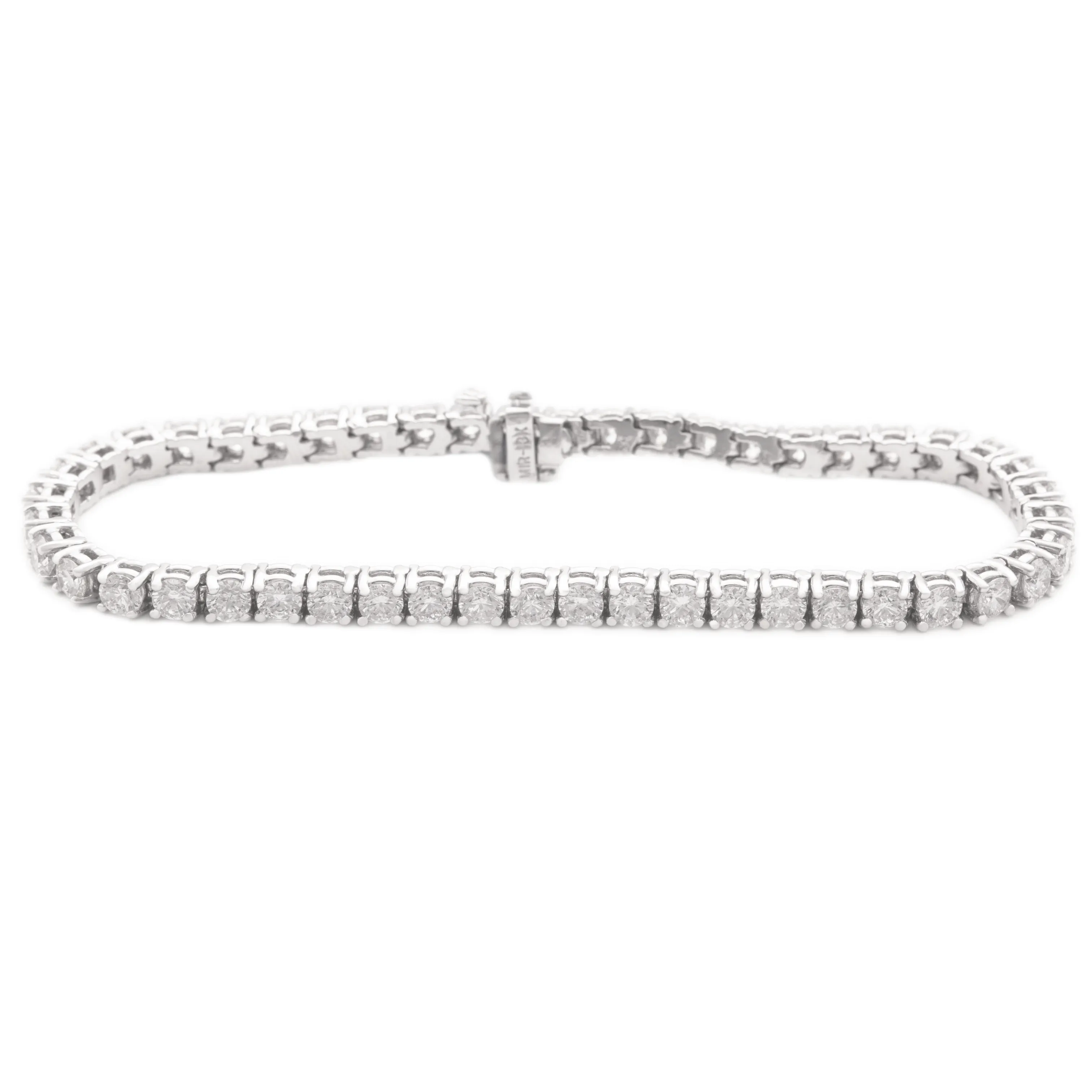 7.11ct 18k White Gold Diamond Bracelet