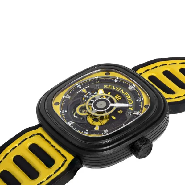 7Friday Yellow Silicone Strap Yellow Dial Automatic Watch for Gents - P3B/03-A105
