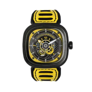 7Friday Yellow Silicone Strap Yellow Dial Automatic Watch for Gents - P3B/03-A105