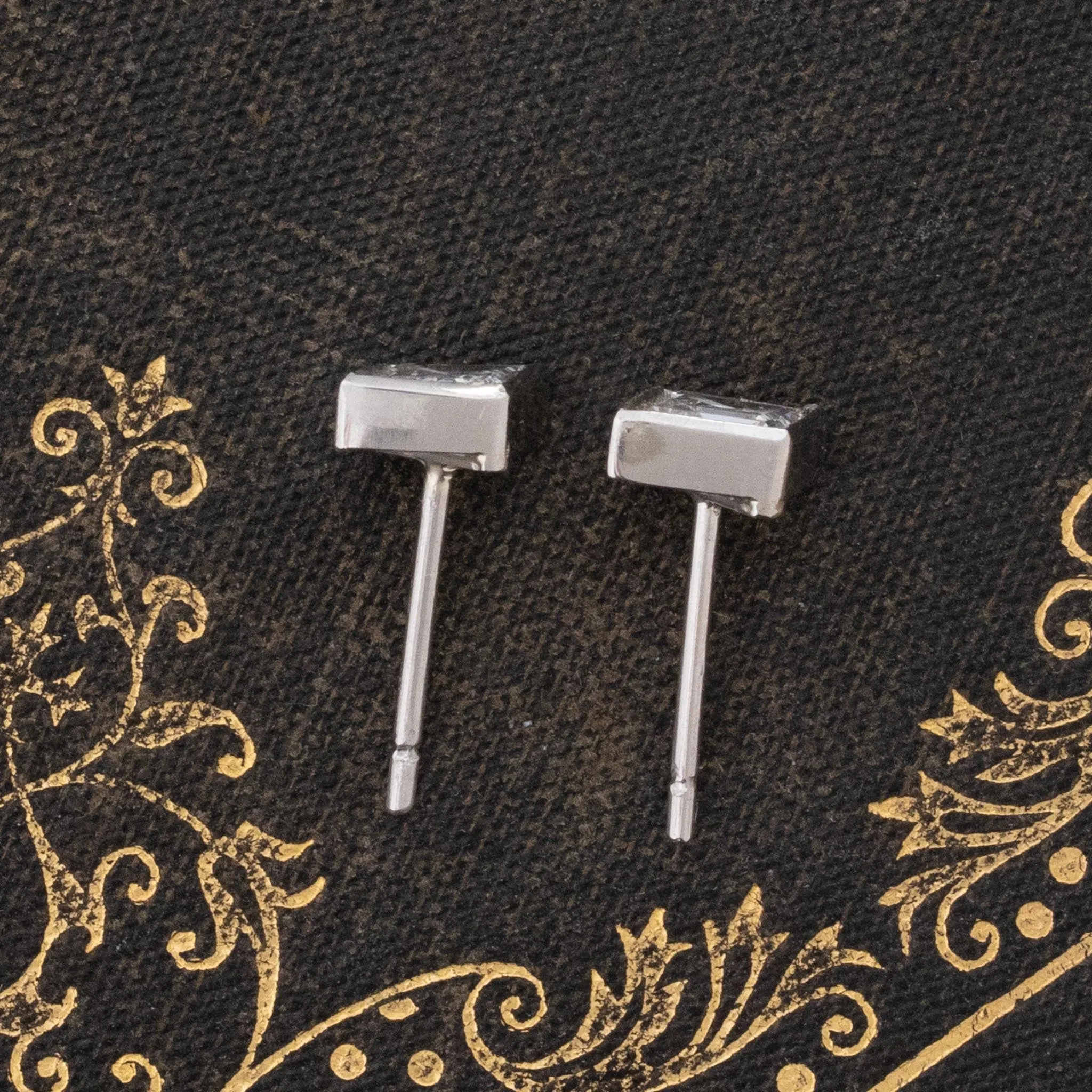 .82ctw Kite Cut Diamond Bezel Stud Earrings