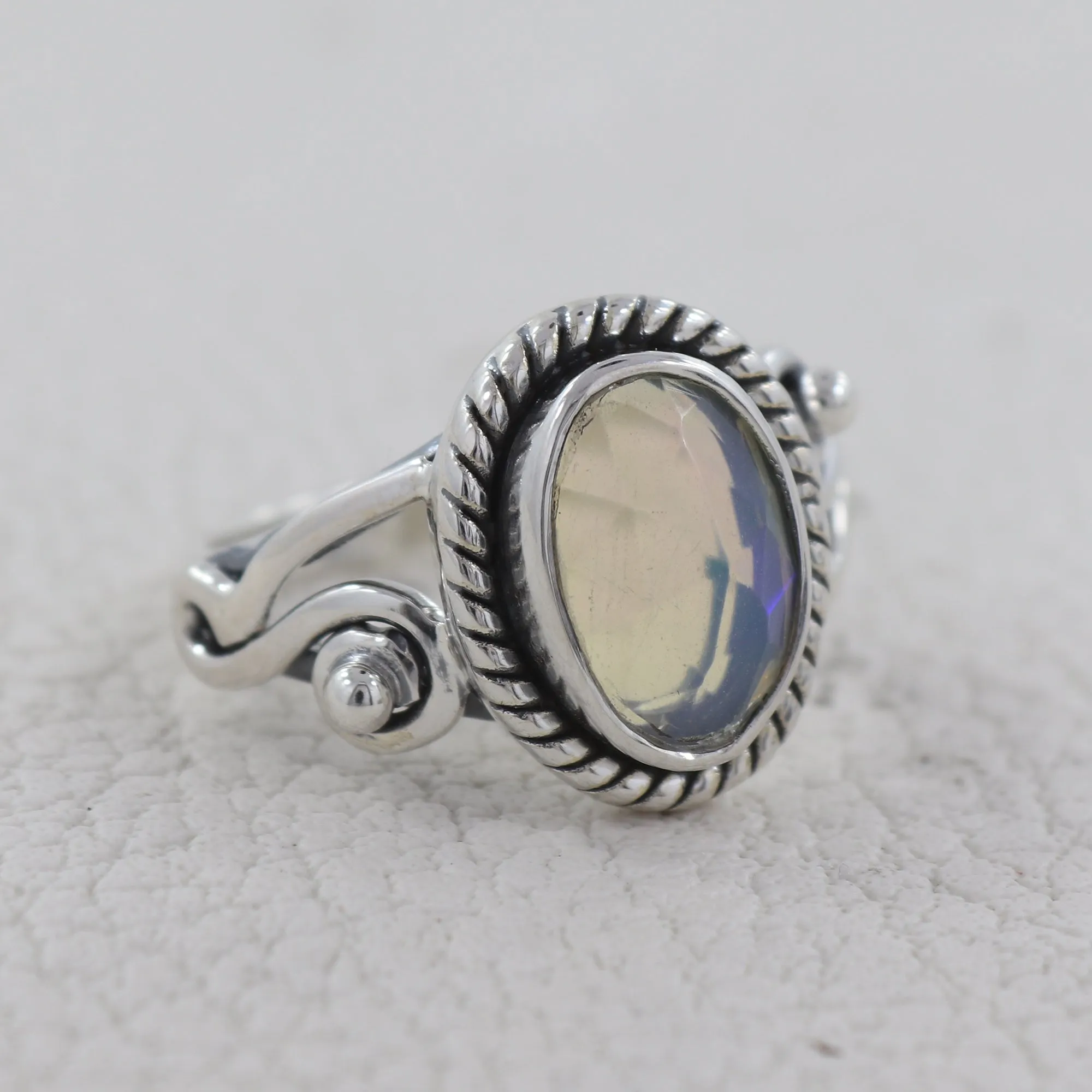 925 Starling Silver Herkimer Diamond Rings