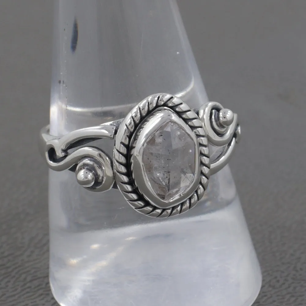 925 Starling Silver Herkimer Diamond Rings