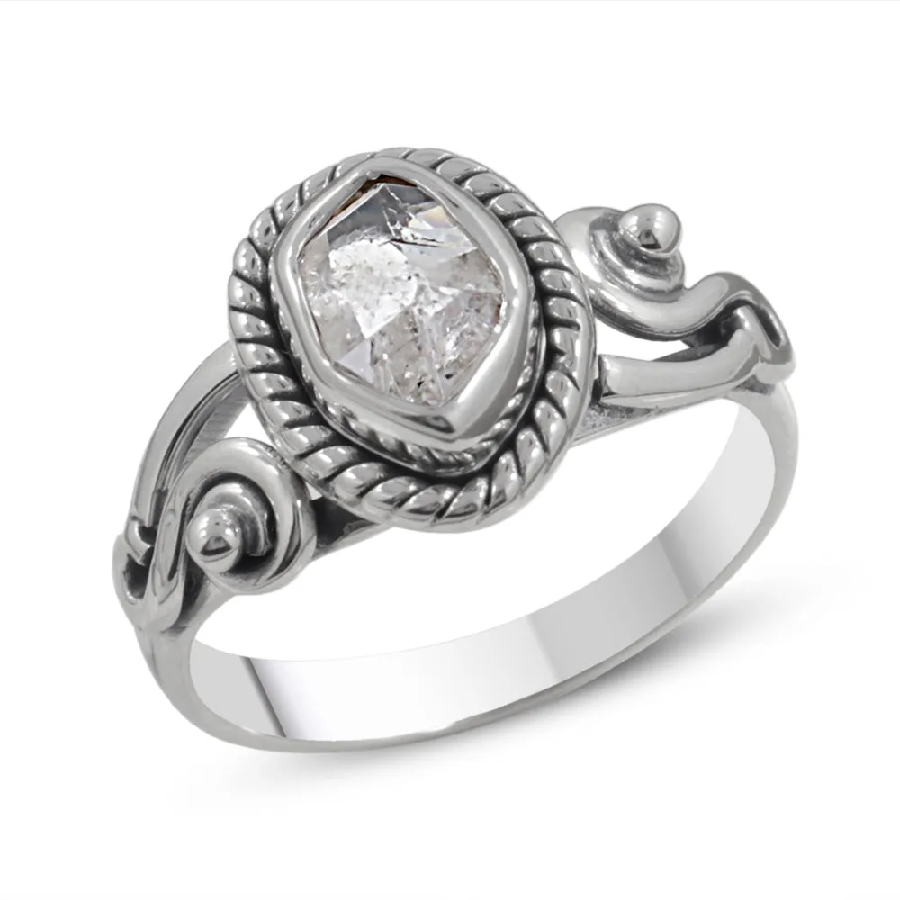 925 Starling Silver Herkimer Diamond Rings