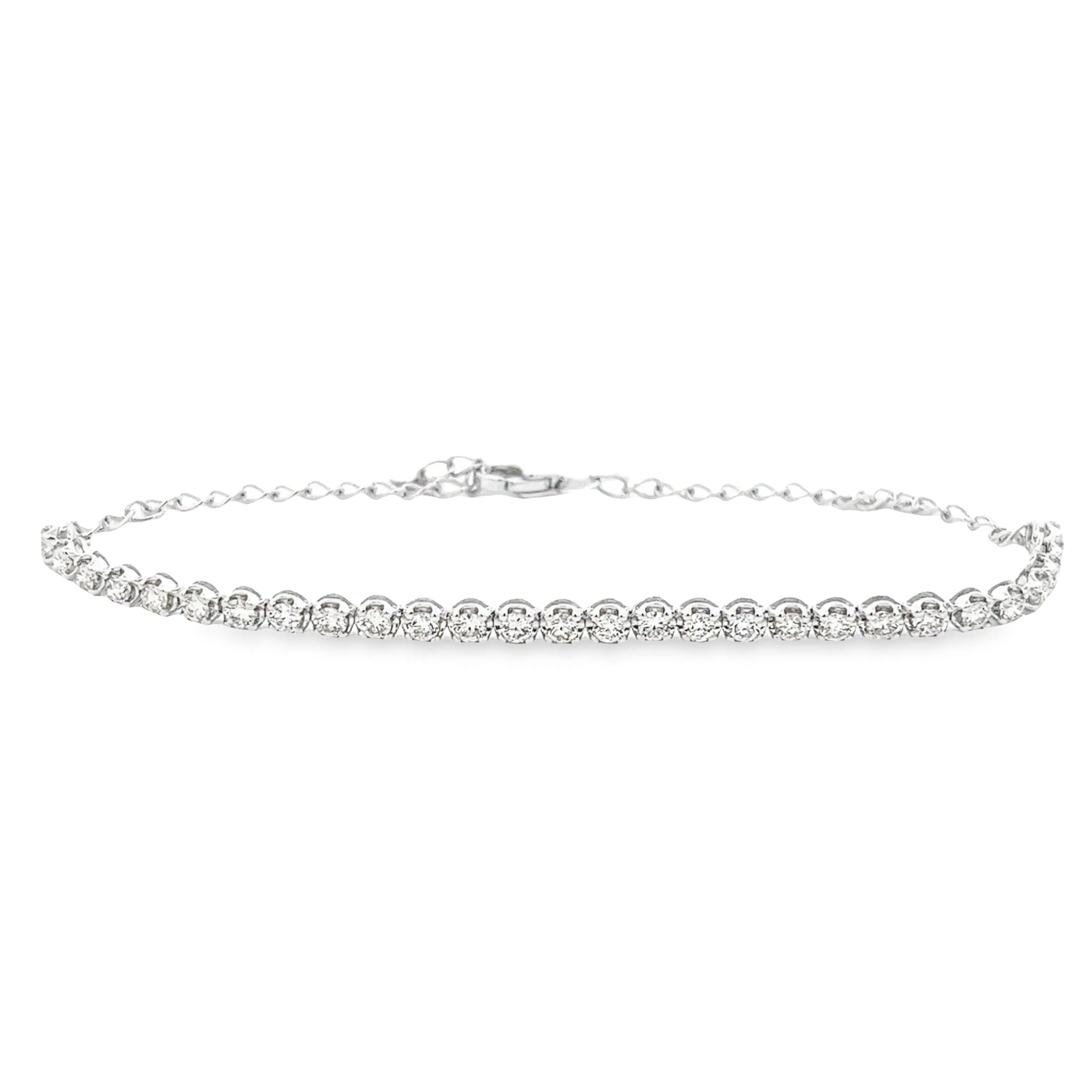 .98ct 14k White Gold Diamond Bracelet