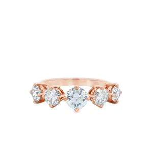 9ct Rose Gold Round Lab Grown Diamond Statement Band TDW= 0.50ct R-00156