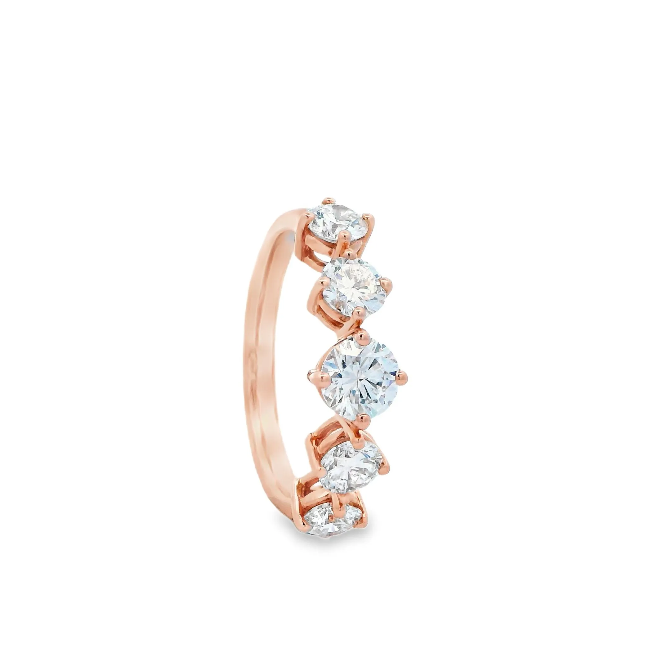 9ct Rose Gold Round Lab Grown Diamond Statement Band TDW= 0.50ct R-00156