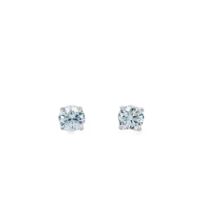 9ct White Gold Round Brilliant Lab Grown Diamond Stud Earrings TDW=0.40ct