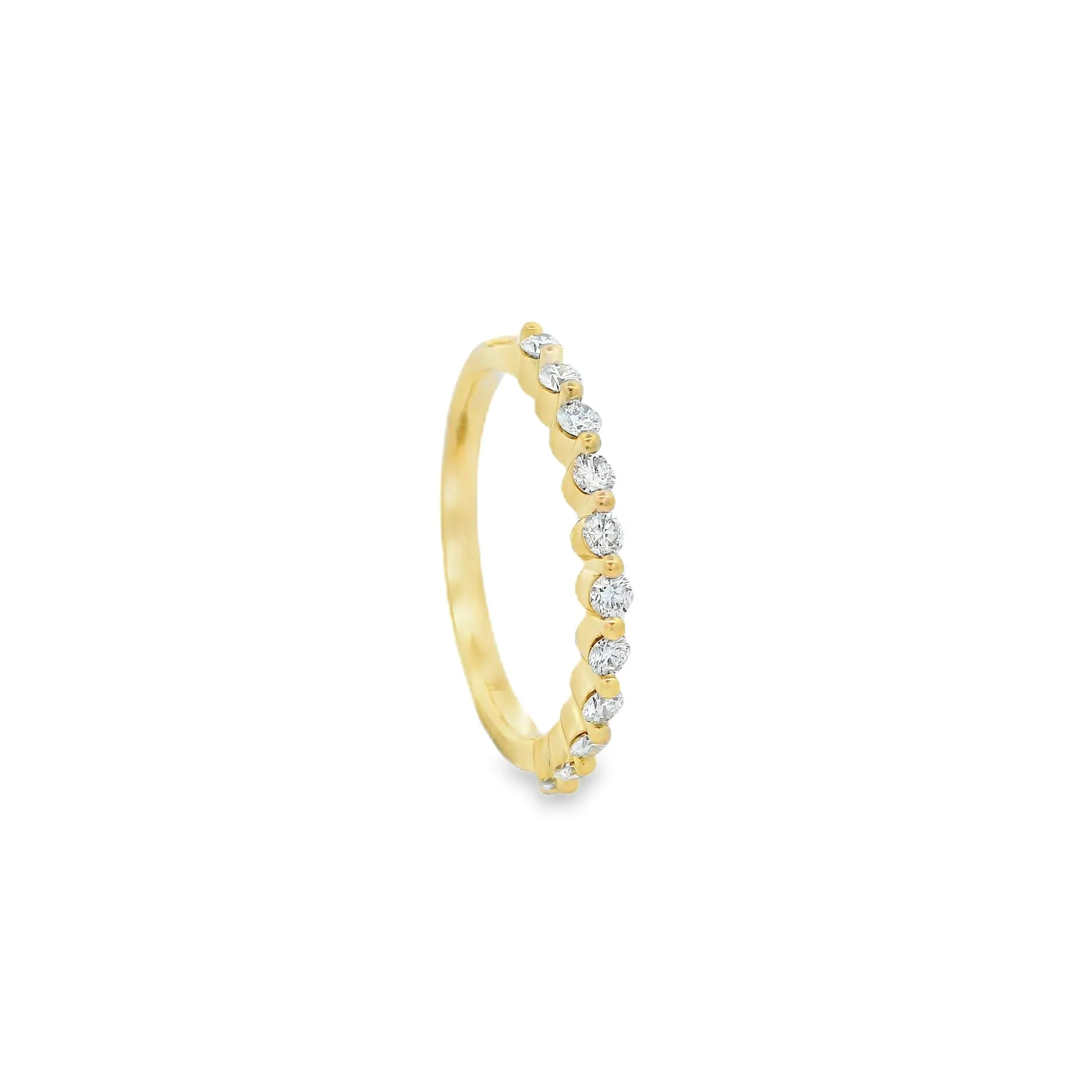 9ct Yellow Gold Round Lab Grown Diamond Band with TDW= 0.30ct R-00351