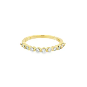 9ct Yellow Gold Round Lab Grown Diamond Band with TDW= 0.30ct R-00351