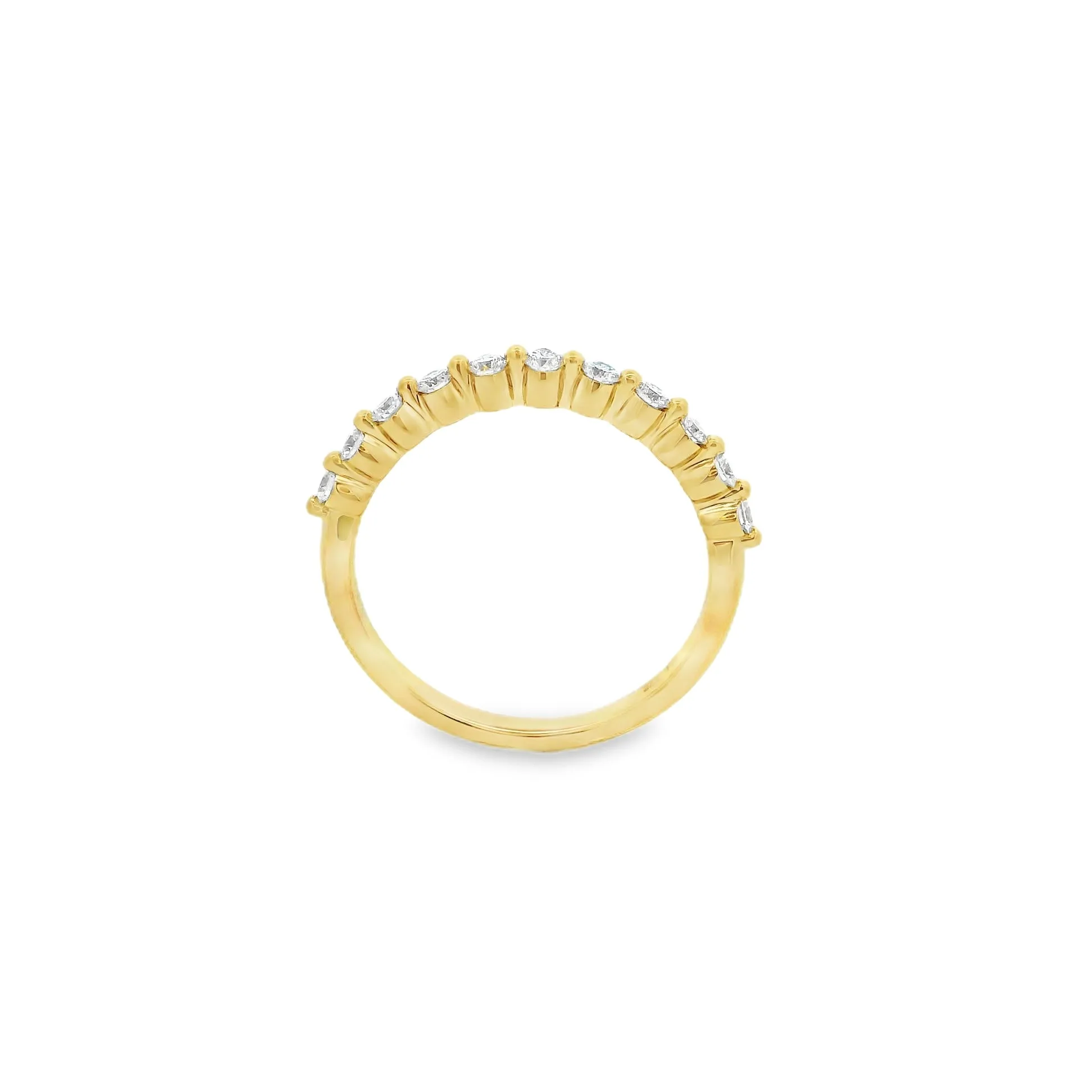 9ct Yellow Gold Round Lab Grown Diamond Band with TDW= 0.30ct R-00351