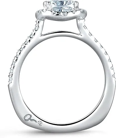 A.Jaffe Pave Halo Diamond Engagement Ring