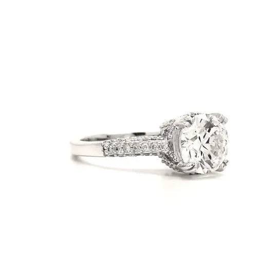 Allessandra - Stunning Pavé Round Engagement Ring