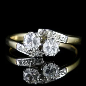 Antique Edwardian Diamond Twist Engagement Ring Circa 1910