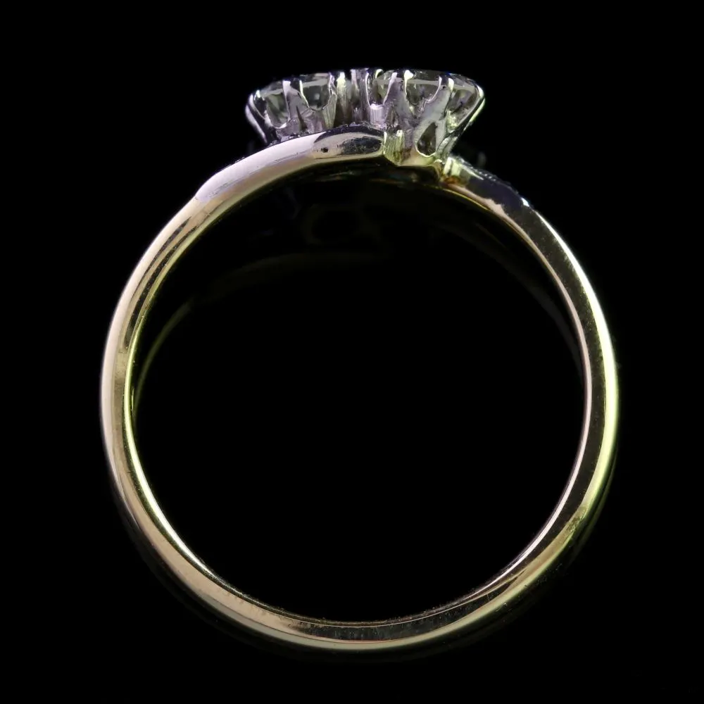 Antique Edwardian Diamond Twist Engagement Ring Circa 1910