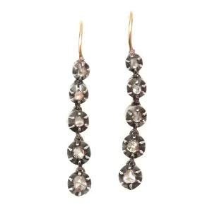 Antique Rose Cut Diamond Earrings